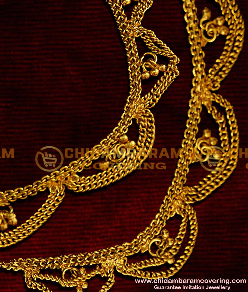 MAT09 - Hook Type Traditional Side Maattal Double Chain Design Imitation Jewelry Online
