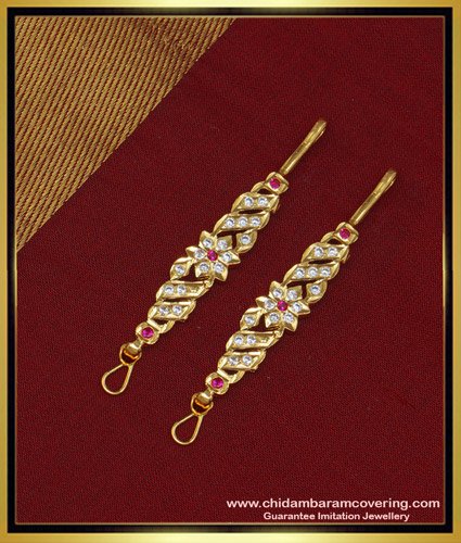 MAT112 - Trendy Impon Short Matilu Designs Ad Stone Five Metal Straight Ear Chain Online 