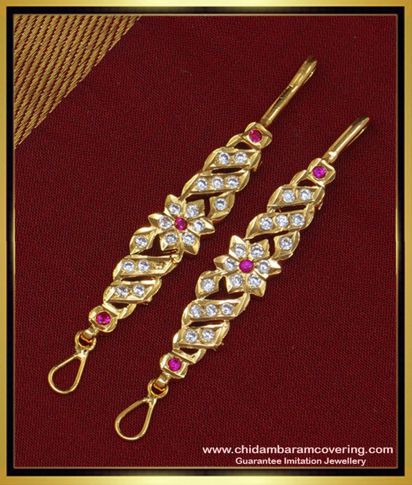 MAT112 - Trendy Impon Short Matilu Designs Ad Stone Five Metal Straight Ear Chain Online 