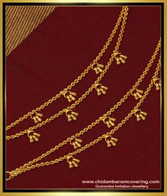 MAT120 - Traditional Side Maatal Two Line Chain Hook Type Design One Gram Jewelry Online