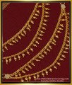 MAT121 - Gold Plated Two Line Chain Hanging Golden Beads Side Ear Chain Matilu Buy Online 