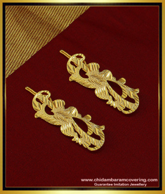 MAT124 - 1 Gram Gold Beautiful Gold Hair Clips Designs Hair Accessories for Indian Wedding