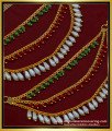 MAT128 - Trendy Muthu Multi Color Maatal Champaswaralu 3 Line Pearl Beads Ear Side Chain Online