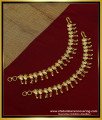 MAT129 - Traditional Gold Side Mattal Leaf Design Hook Type Ear Chain Imitation Jewelry Online