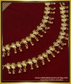 MAT129 - Traditional Gold Side Mattal Leaf Design Hook Type Ear Chain Imitation Jewelry Online