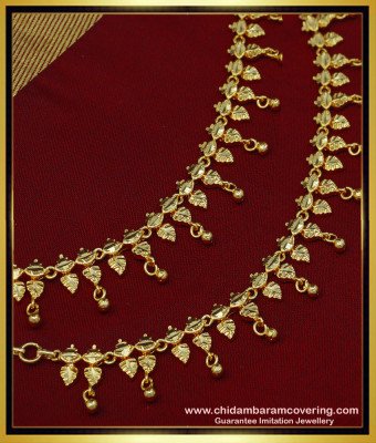 MAT131 - Latest Bridal Wear Real Gold Color One Gram Gold Leaf Design Matilu Design Online 