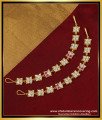 MAT137 - Impon First Quality White and Ruby Stone Maatal Design Ear Chain Online