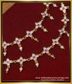 MAT139 - Attractive Flower Design White and Ruby Stone Impon Ear Chain Maatal Buy Online