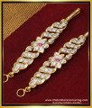 MAT142 - Traditional Impon Mattal Design White and Pink Stone Flower Design Matilu Online 