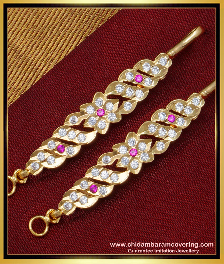 MAT143 - Latest Gold Design First Quality Impon Bridal Wear Stone Side Mattal Online