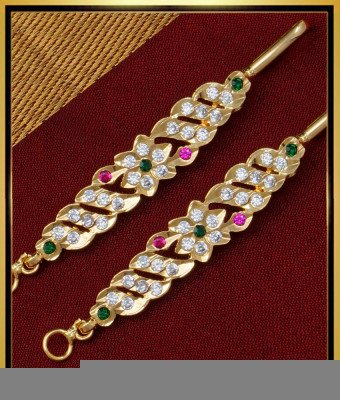 MAT146 - Unique Impon Flower Design Multi Stone Matilu Design for Bride   