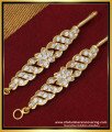MAT147 - Trendy One Gram Gold White Stone Bridal Wear Mattal Short Ear Chain Design 