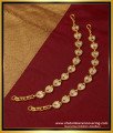 MAT151 - Bridal Wear Impon Mattal White and Ruby Stone Heart Design Ear Chain Design 