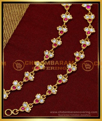 MAT175 - Traditional Impon Gold Ear Chain Designs with Stone