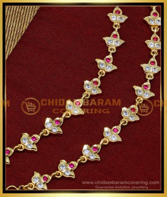 MAT176 - Impon White and Pink Stone Side Mattal Designs Online