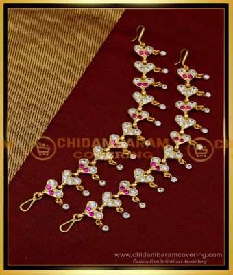 MAT180 - Bridal Wear Five Metal Heart Shape Stone Mattal Designs