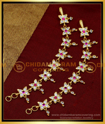 MAT184 - Elegant Flower Design First Quality Impon Ear Chain for Wedding