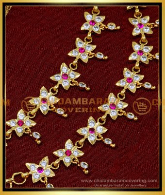 MAT184 - Elegant Flower Design First Quality Impon Ear Chain for Wedding