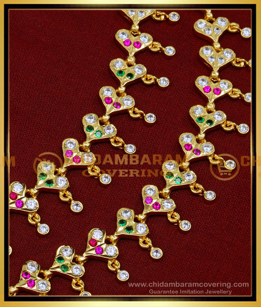 MAT185 - Wedding Jewellery Real Gold Pattern Latest Impon Mattal Design 