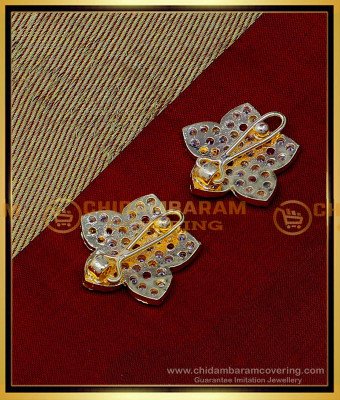 MAT188 - Beautiful White and Ruby Stone Impon Jada Billai Design