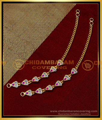 MAT190 - Impon Ear Matilu Designs Stone Ear Chain for Earrings  