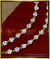 MAT195 - Traditional Gold White Stone Ear Chain Designs for Ladies