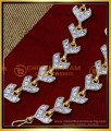 MAT196 - Leaf Design White Stone Impon Women Ear Chain Designs