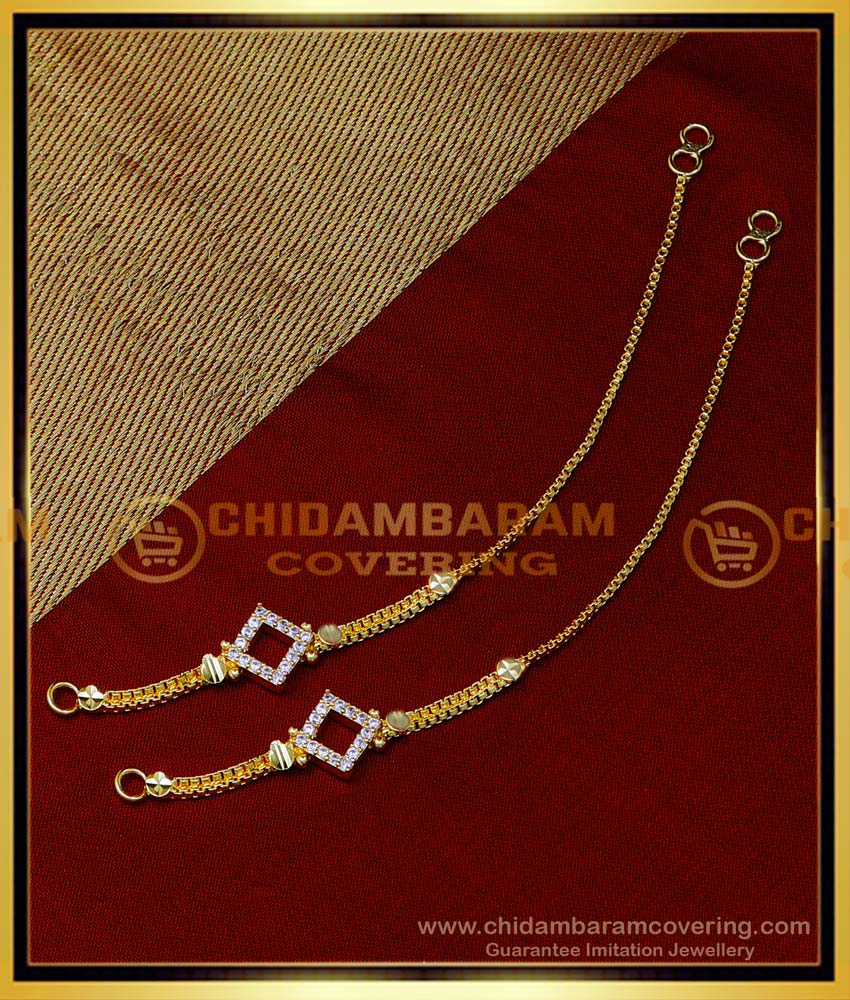 MAT205 - New Design White Stone Gold Plated Mattal for Women 