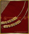 MAT209 - 1 Gram Gold Plated Side Mattal Designs Ear Chain for Women 