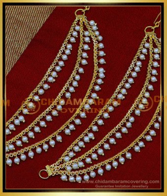 MAT210 - Beautiful Gold Plated Champaswaralu Designs with Pearls Online