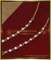MAT212 - Simple Light Weight White Stone Ear Chain Impon Matilu Design 