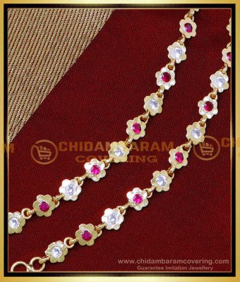 MAT217 - Impon Light Weight Gold Ear Chain Side Maati Designs