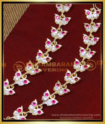 MAT223 - South Indian Side Mattal Designs Impon Stone Ear Chain