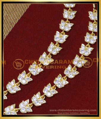 MAT224 - Gold Design White Stone Mattal Ear Chain Online Shopping
