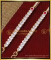 MAT227 - Elegant Slim White Stone Impon Straight Ear Chain Designs