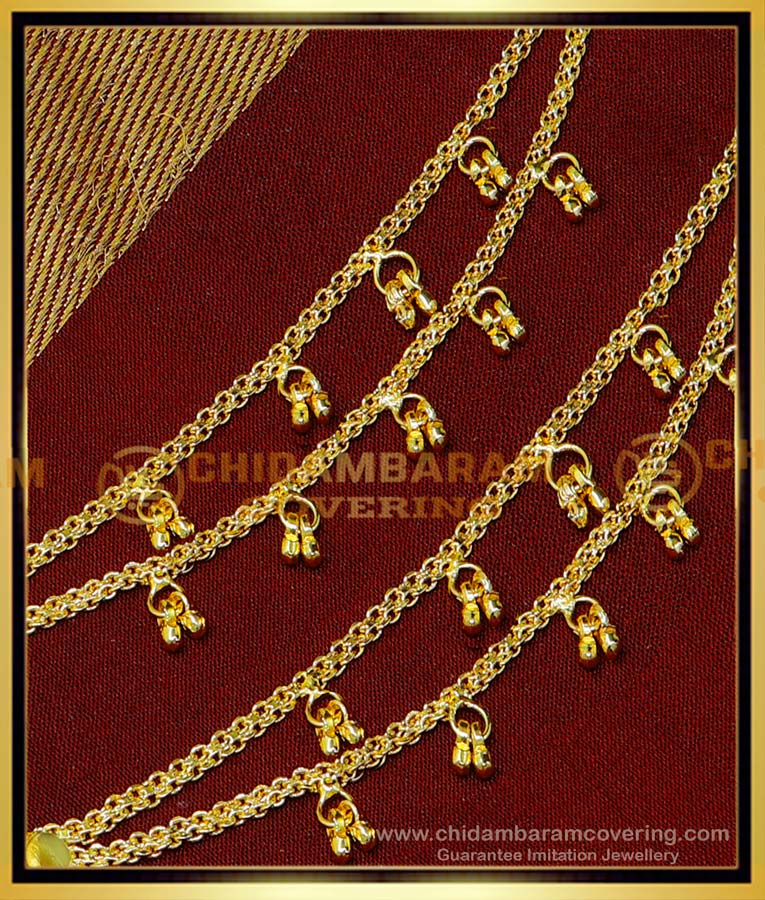MAT237 - Real Gold Design Double Line Chain Mattal for Wedding