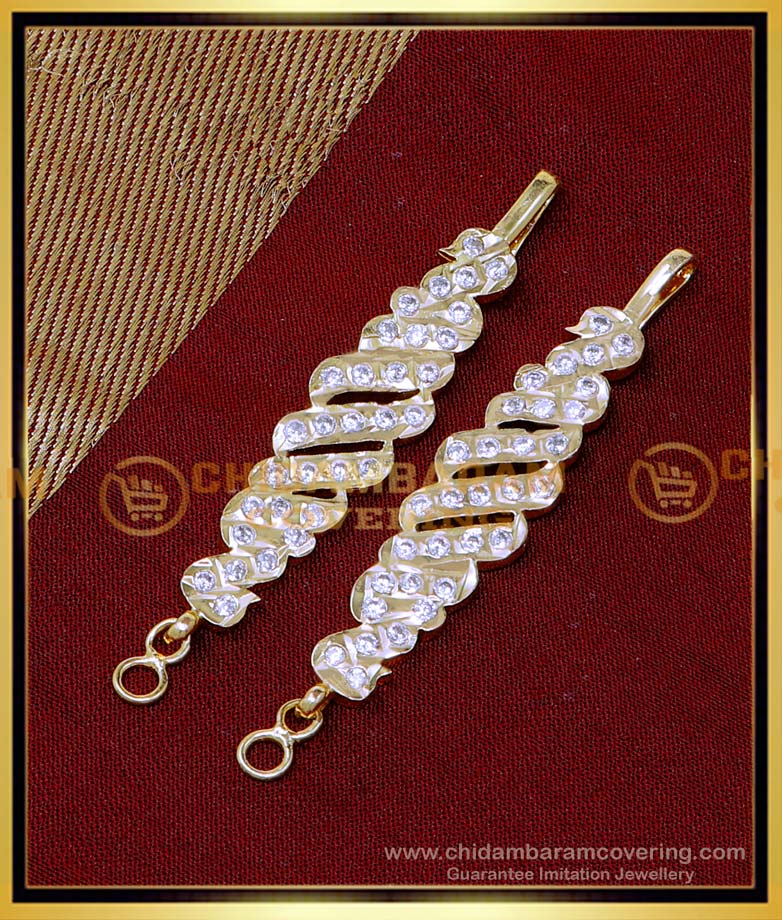 MAT245 - Gold Plated Five Metal Ad Stone Gold Kan Chain Design