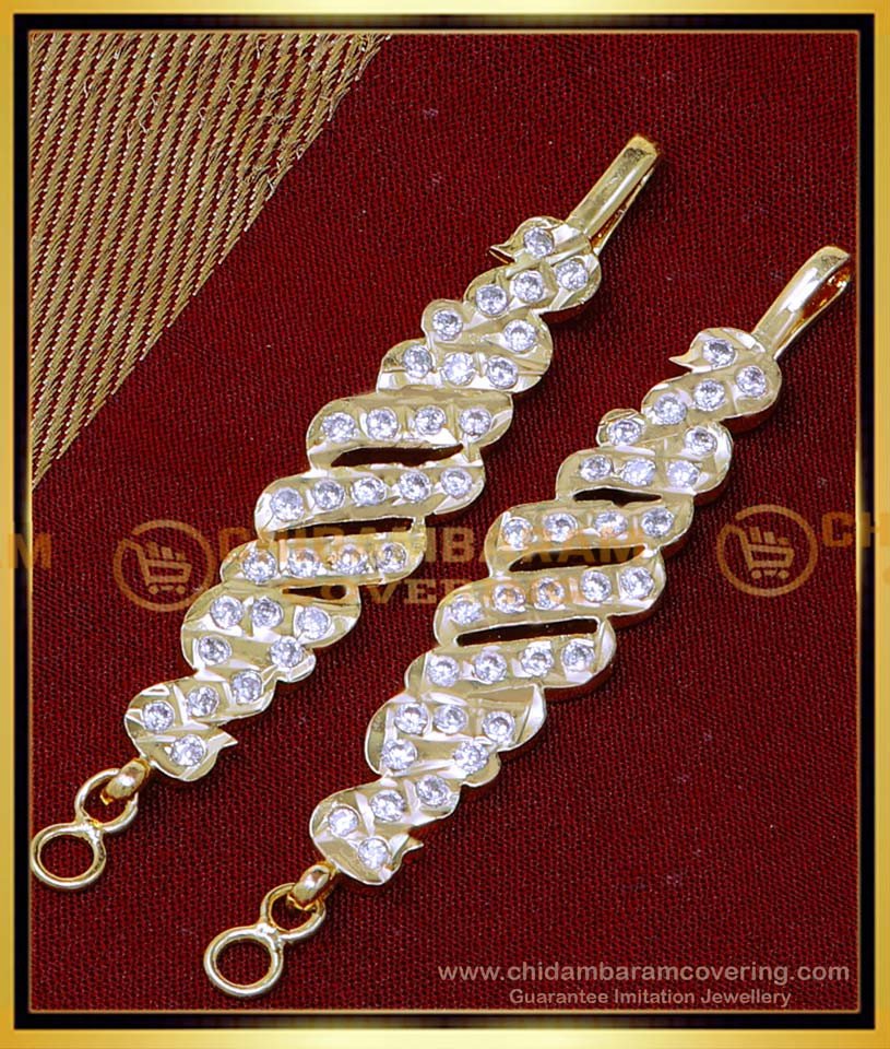 MAT245 - Gold Plated Five Metal Ad Stone Gold Kan Chain Design