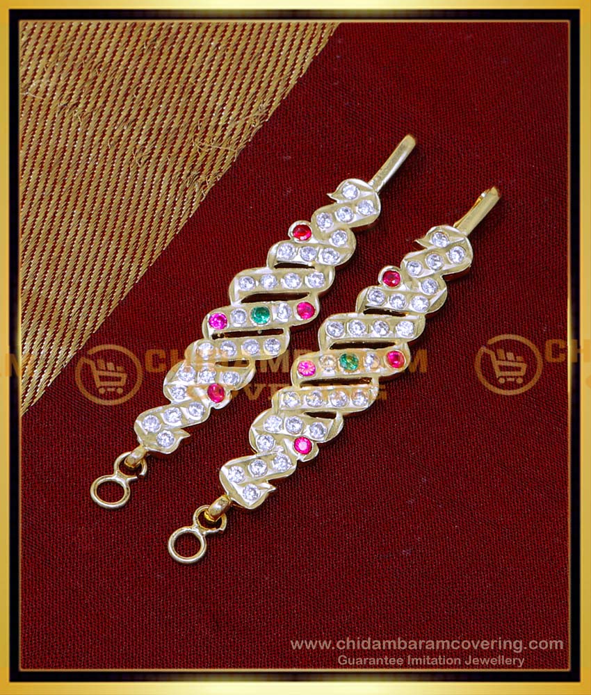MAT246 - Elegant 1 Gram Gold Ear Chains Impon Matilu Designs