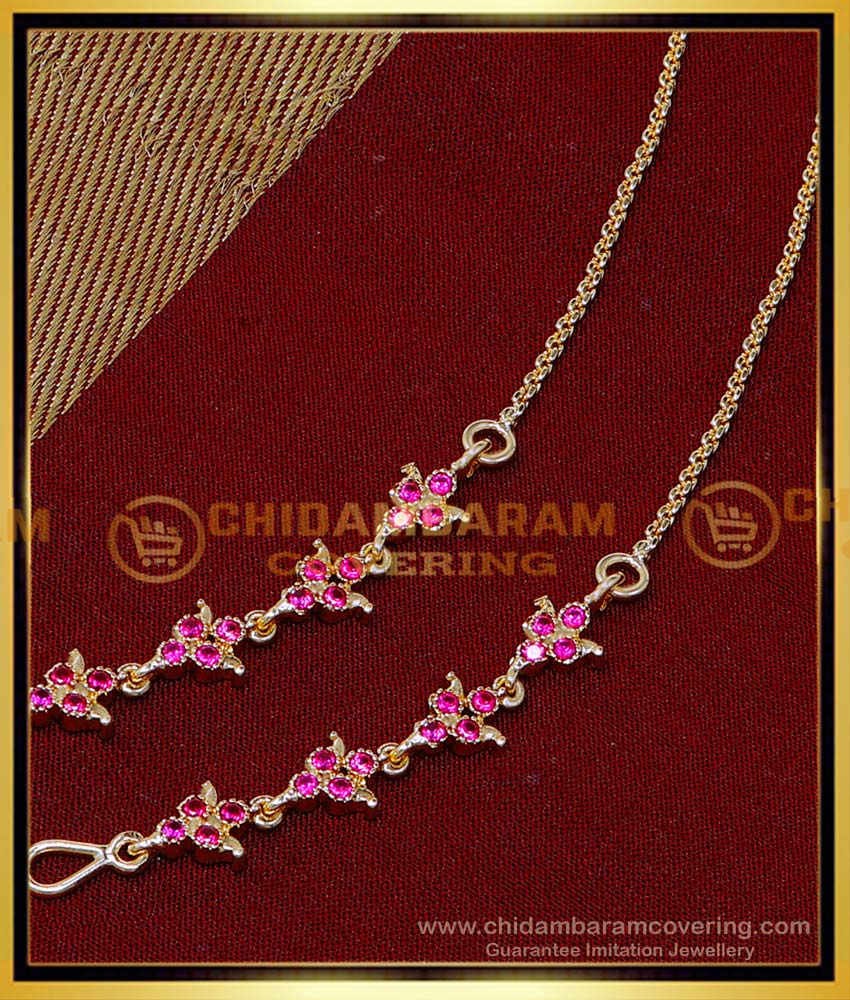 MAT250 - Attractive Ruby Stone Matilu New Designs Gold Pattern