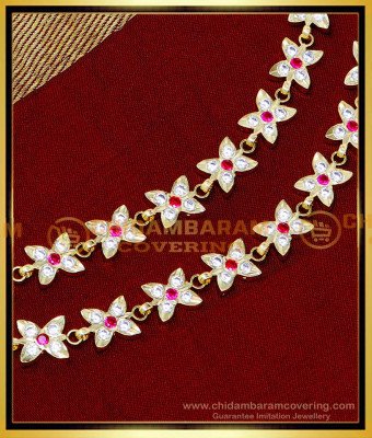 MAT255 - Latest Flower Design Impon Stone Kathu Mattal Design