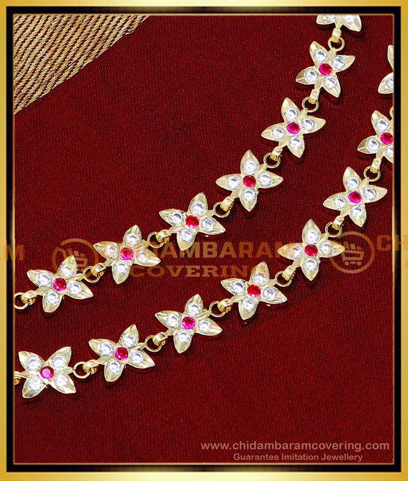MAT255 - Latest Flower Design Impon Stone Kathu Mattal Design