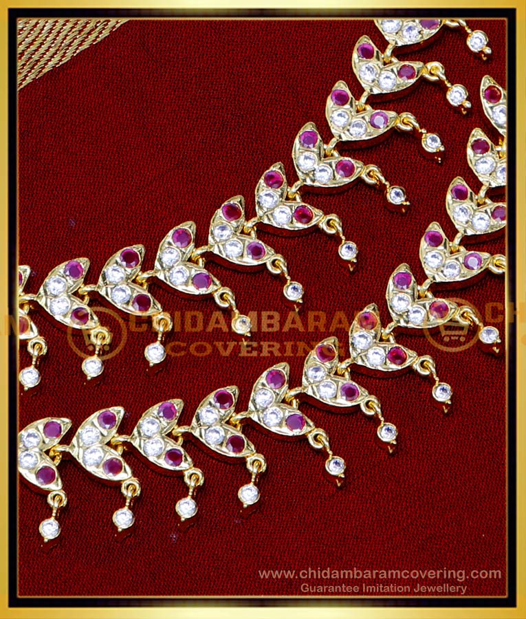 MAT261 - Bridal Wear Stone Impon Leaf Model Matilu Gold Designs