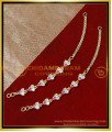 MAT268 - Impon White and Ruby Stone Kathu Mattal Design Gold