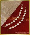 MAT275 - Attractive White Stone Ear Chain Designs Gold Model
