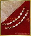 MAT277 - White Stone Impon Earrings Mattal Designs Gold Model