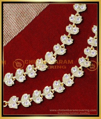 MAT279 - Impon White Stone Thodu Mattal Designs for Wedding