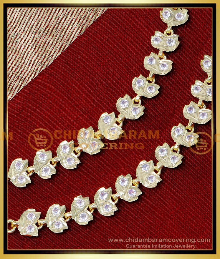MAT279 - Impon White Stone Thodu Mattal Designs for Wedding