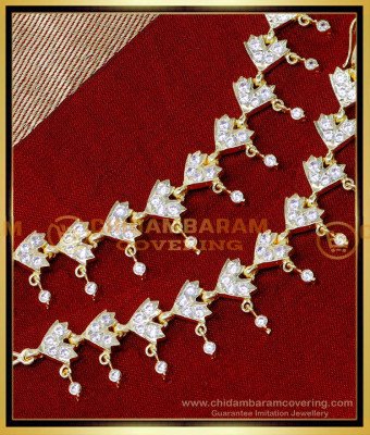 MAT280 - Wedding Impon Jewellery White Stone Side Gold Mati Designs