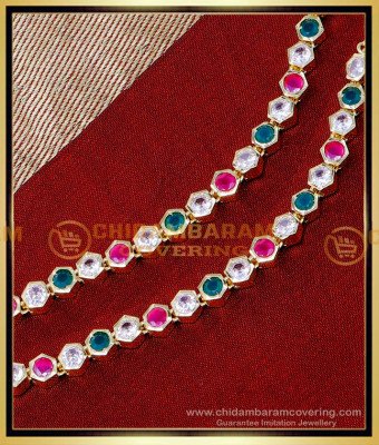 MAT282 - Impon Ad Stone Ear Mattal Designs Gold Plated Jewellery